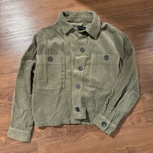Zara Sage Green Corduroy Jacket
